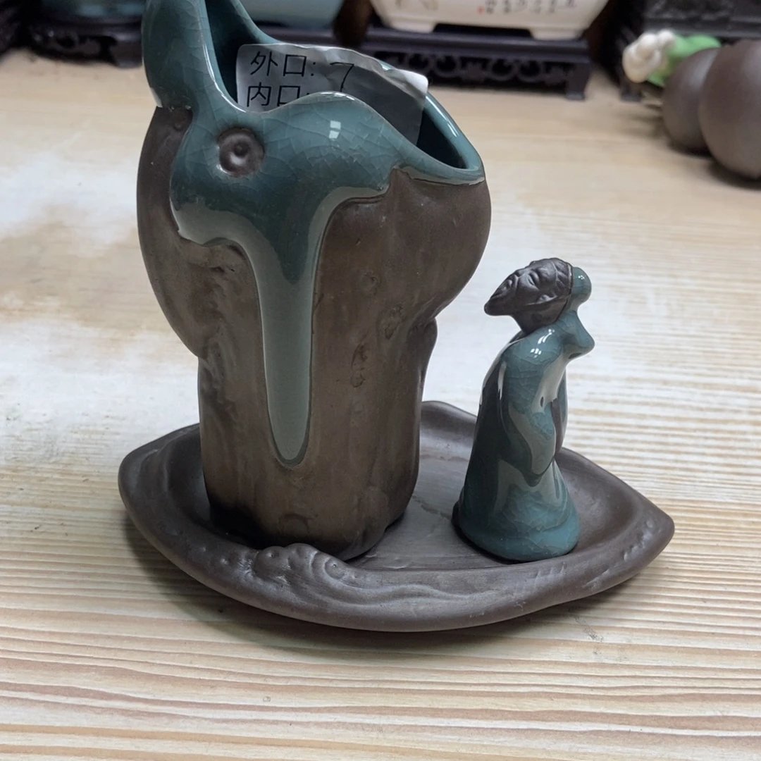 瓷片陶瓷花盆陶瓷艺术