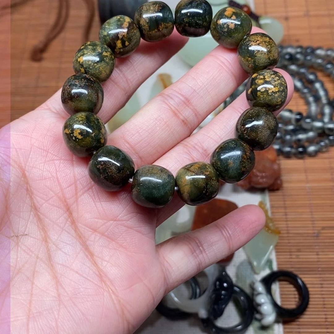 蛇纹石玉手链未镶嵌凡*精