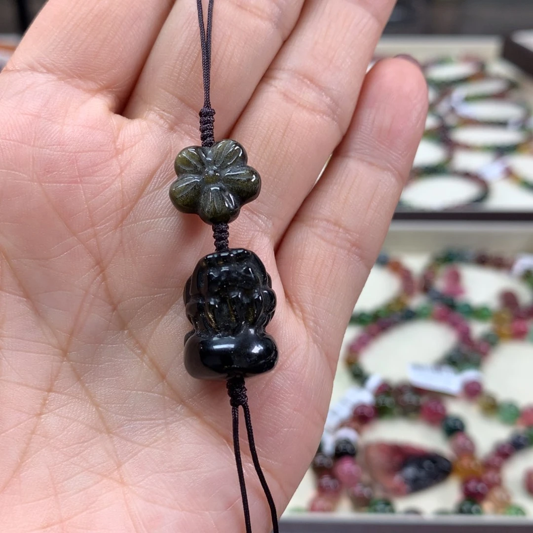 黑曜岩手链未镶嵌手链