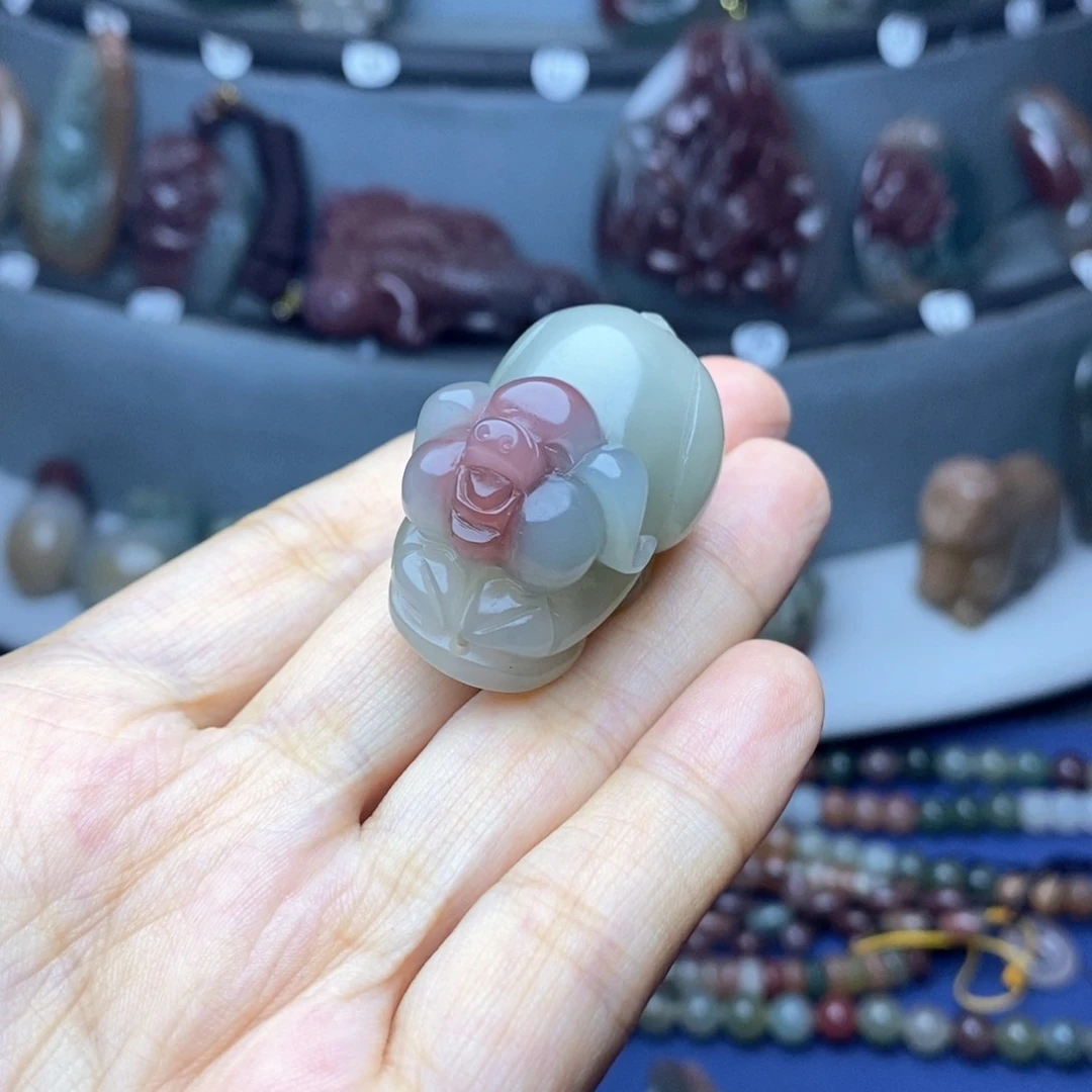 玛瑙/玉髓吊坠(不含链)未镶嵌花**子