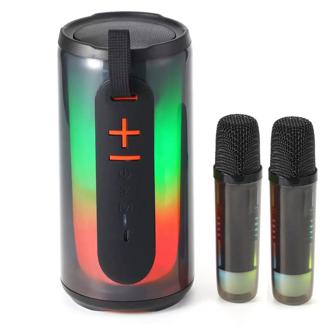 脉动6无线蓝牙K歌重低音炮炫彩灯光带滚动字幕屏网红火焰加湿器