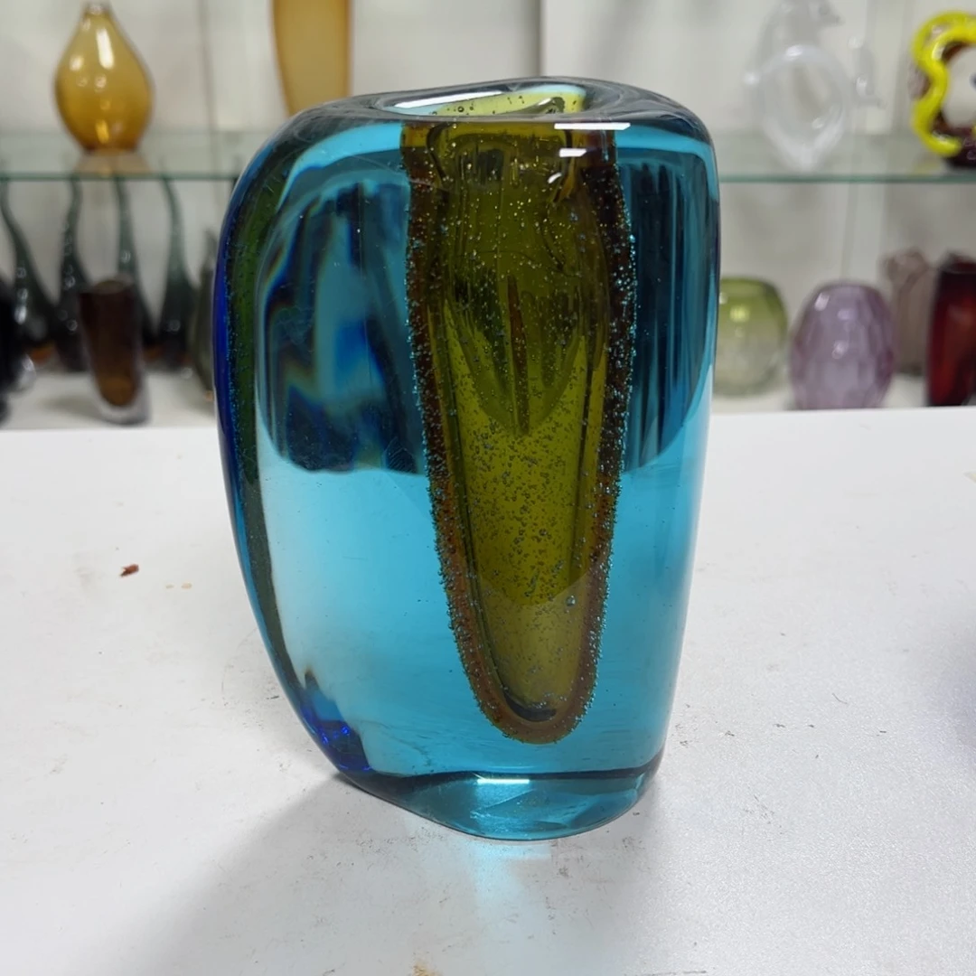 幻彩琉璃花器纯手工制作高度 17