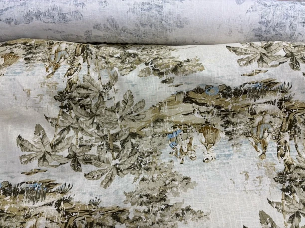 ML0243 复古人物画汉麻面料 宽幅1.4米 长1米（开剪不退换）