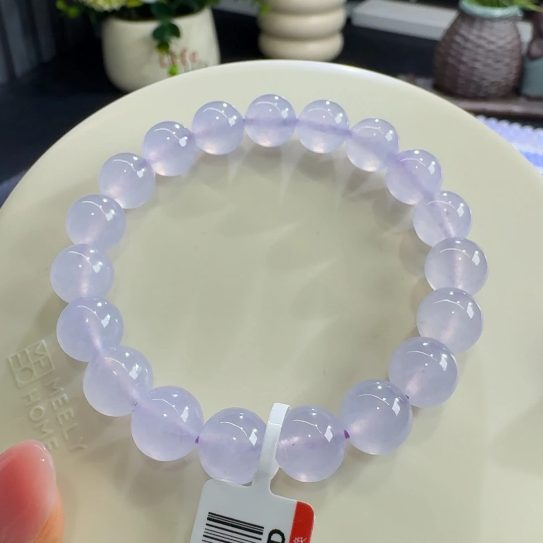未镶嵌手链翡翠高冰粉紫单圈10mm