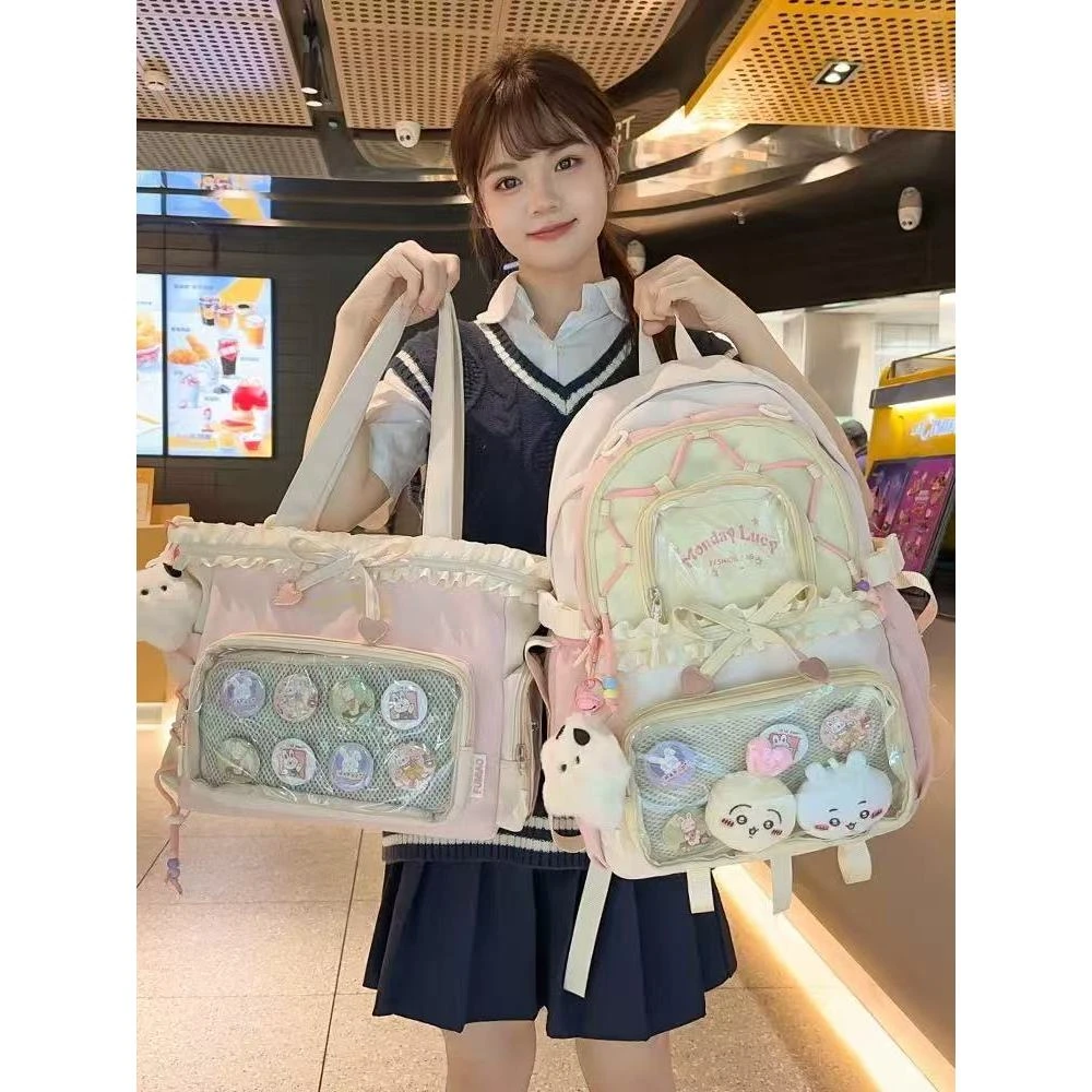 【晒咕必备】二次元透明吧唧痛包学生书包d2926【星妈专属】