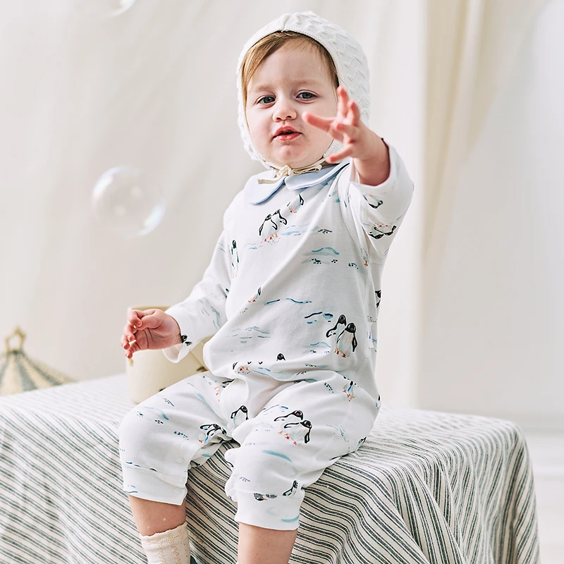 muaqiaqia 婴儿连体衣春秋宝宝衣服新生儿哈衣男女童爬服4YQH030