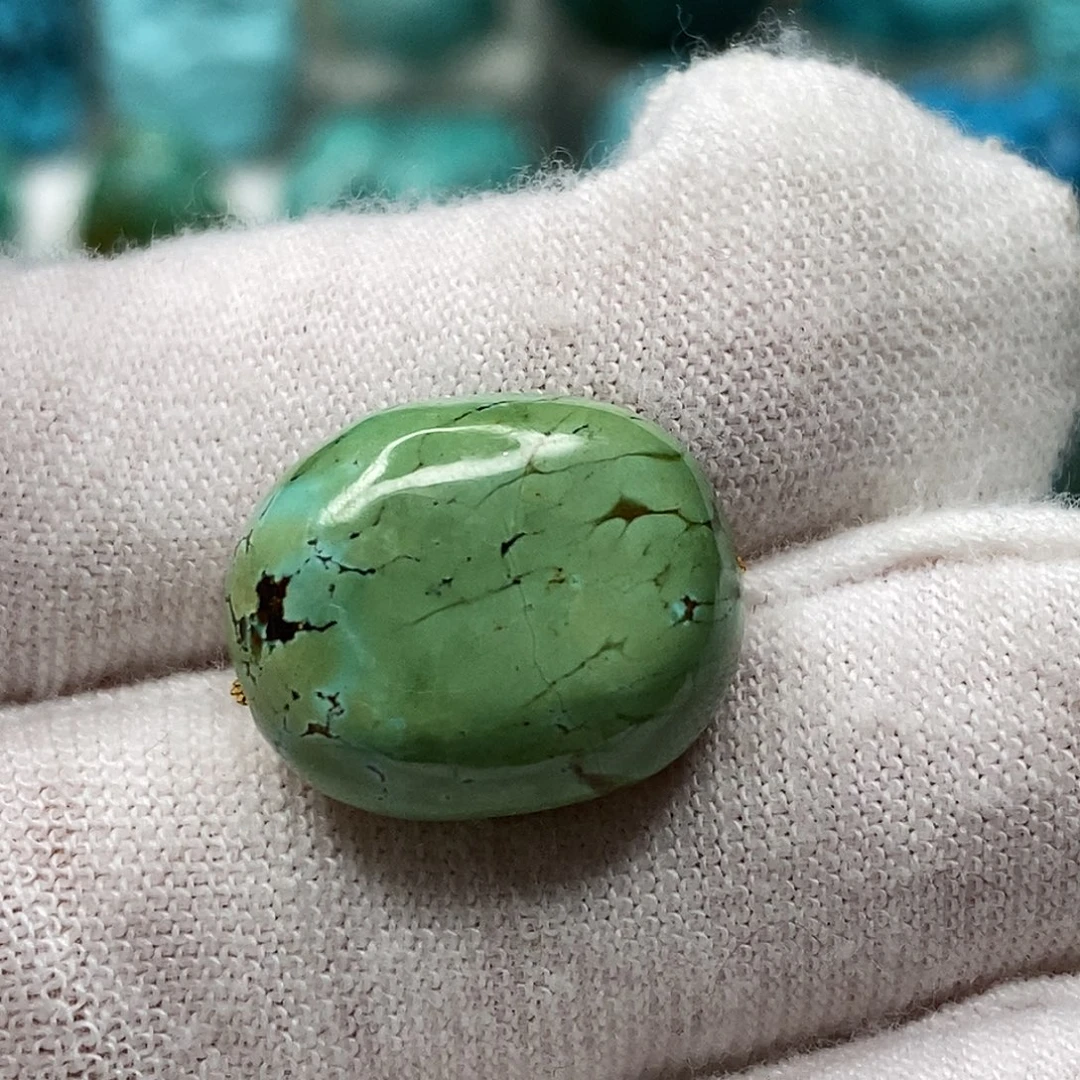 绿松石未镶嵌天然原矿 地大质检