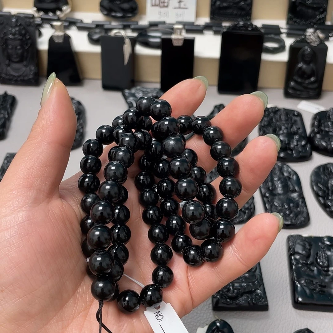 鑫***程蛇纹石玉未镶嵌珠链