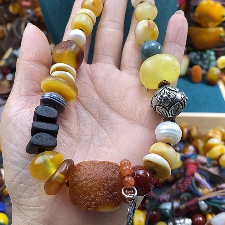 蜜蜡未镶嵌项链项链