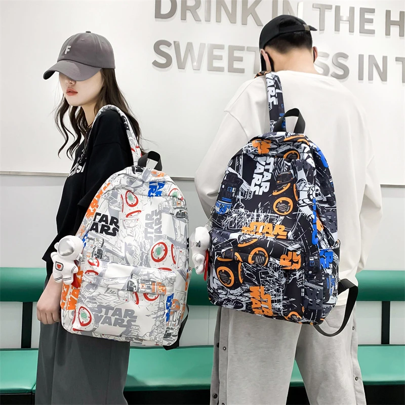 学生书包女韩版大容量黑色耐磨休闲双肩包男初高中生日系休闲背包