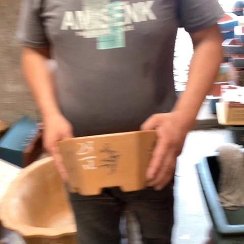 紫砂花盆手工艺品