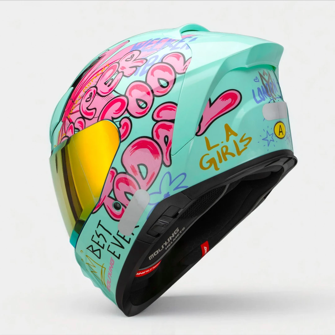 摩力行双镜跑盔摩托车四季骑行机车仿赛头盔机车双镜机车头盔