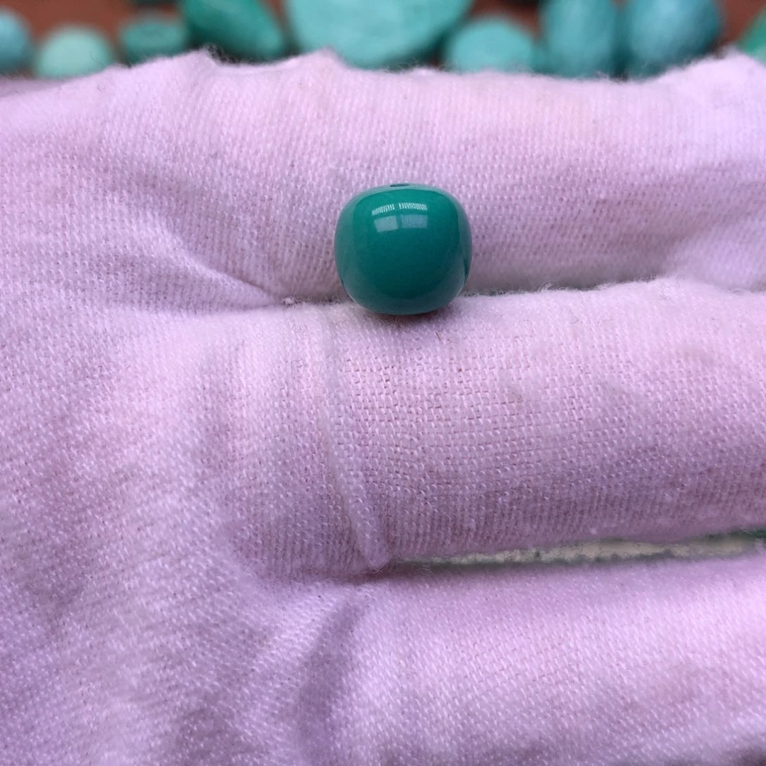 原生态散珠配珠老型深绿色卡9.8