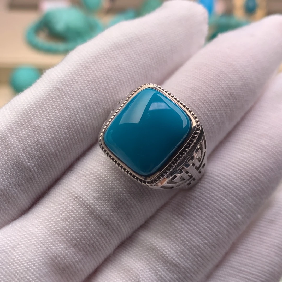 绿松石银S925镶嵌珠宝奇石