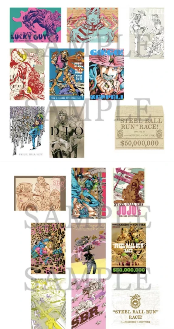 JOJO原画展sbr展明信片 透卡盲抽