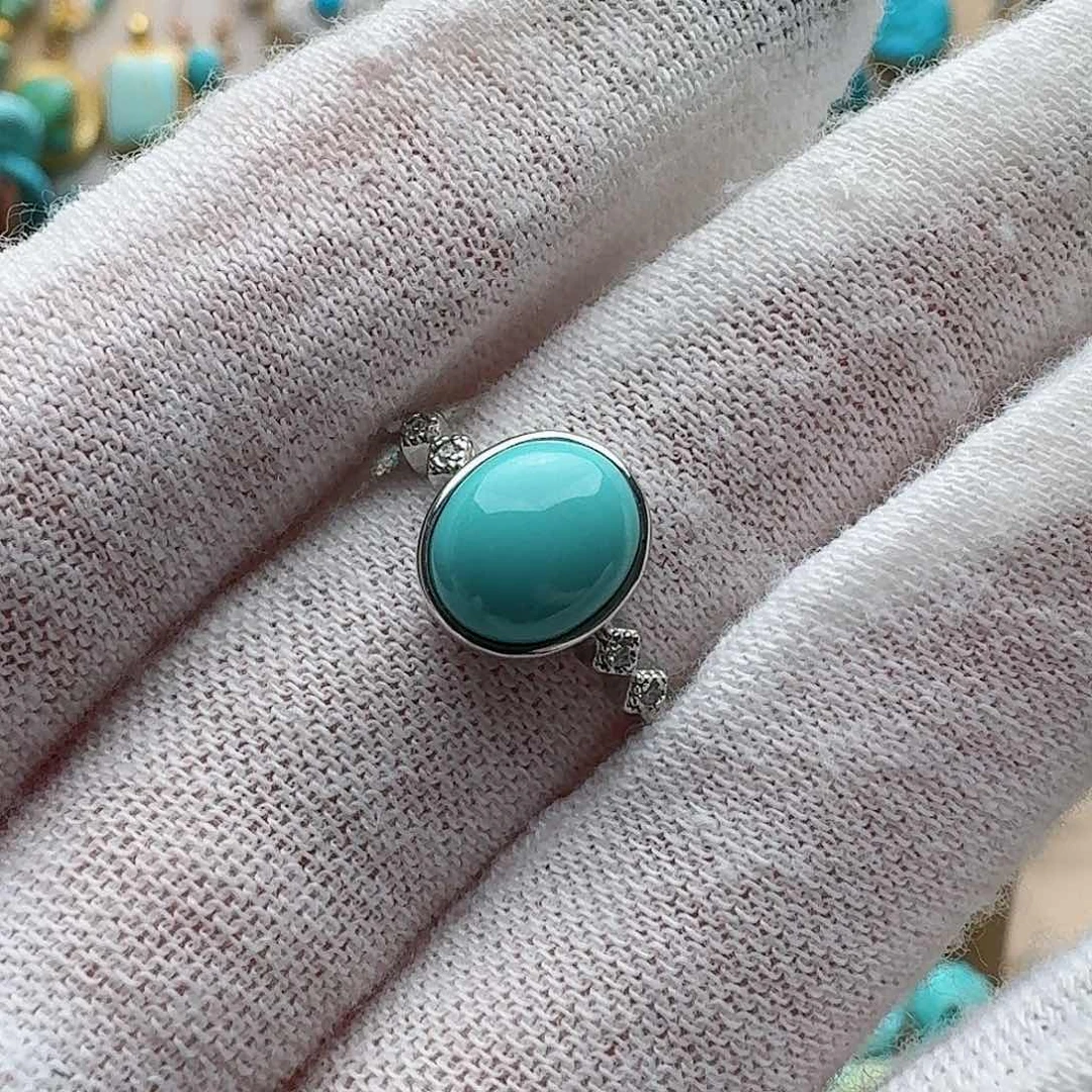 绿松石配饰银S925镶嵌