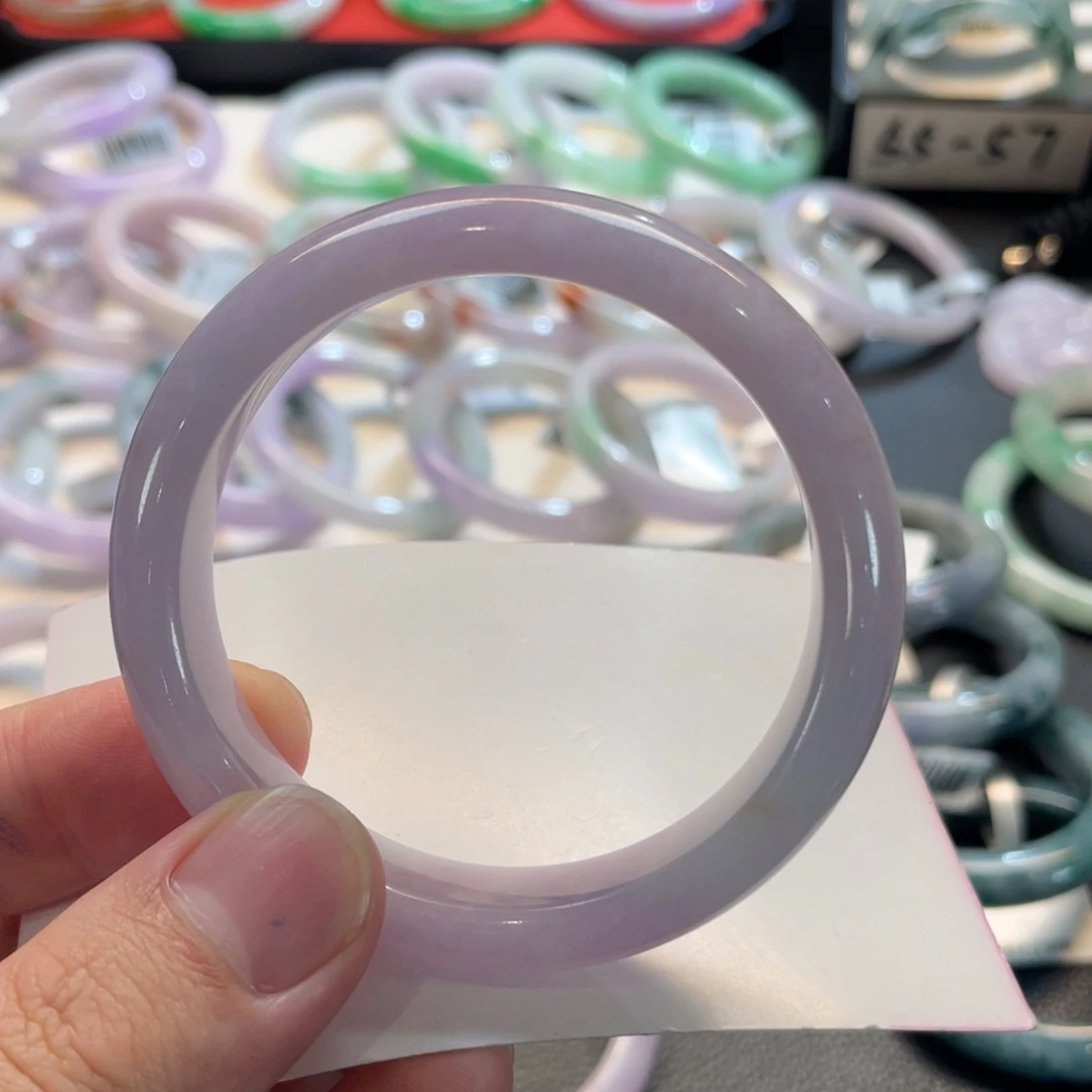 翡翠未镶嵌手镯120号 55正圈