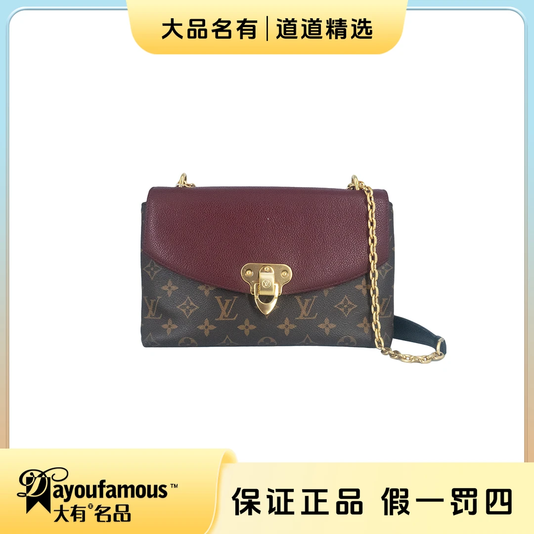 99新 LouisVuitton/路易威登  | 道道丨酒红拼老花传奇斜挎包
