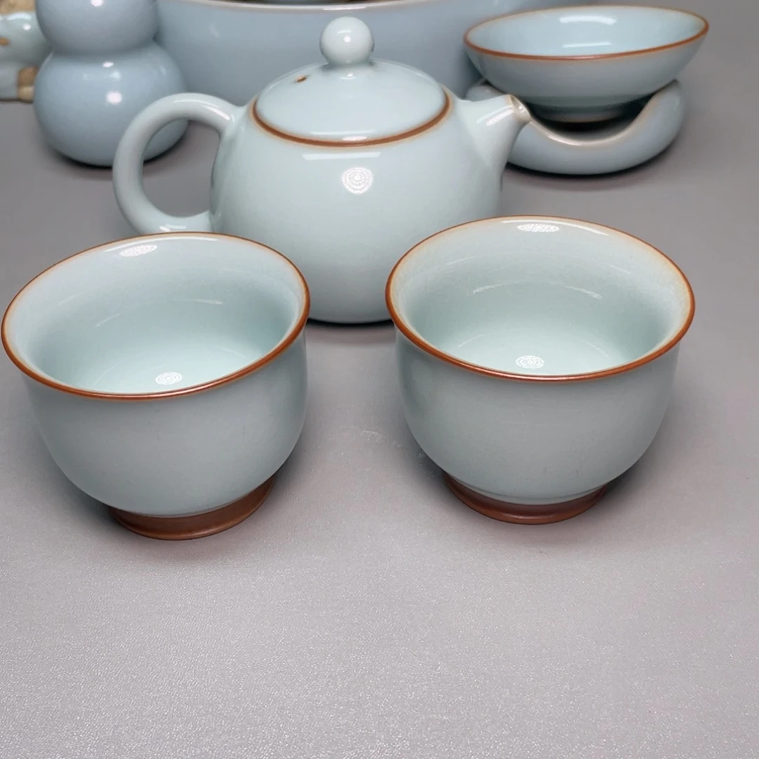 এ***瑤瓷天青色壶55号一壶两杯张君老师