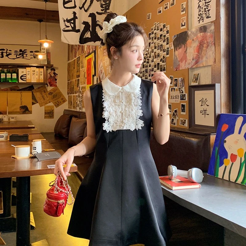 T2001-2100韩版夏款时尚露肩过膝连衣裙
