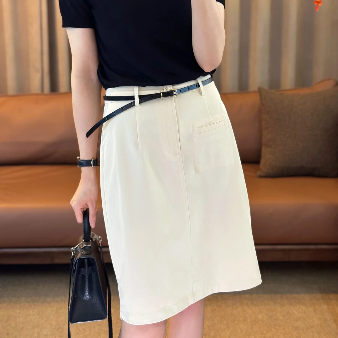 MOLANOOTD“待归”25新款中短款半身裙极简休闲风气质ML-W2507062