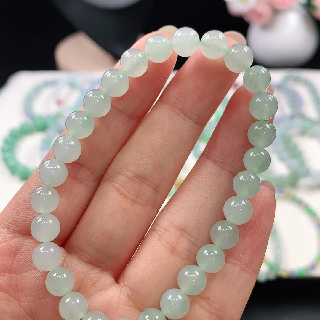 翡翠未镶嵌手链6.8mm