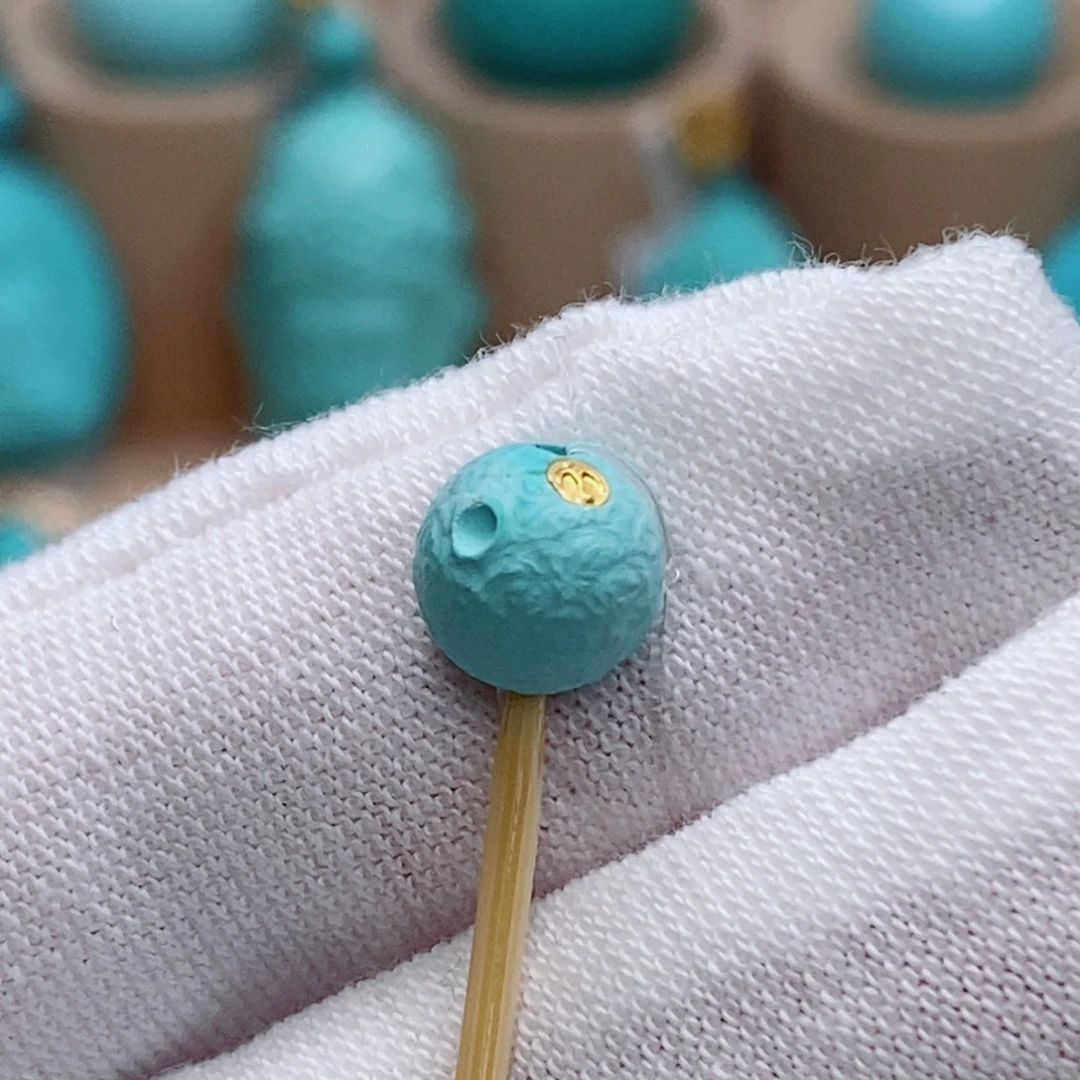 绿松石未镶嵌珠宝奇石7.6mm