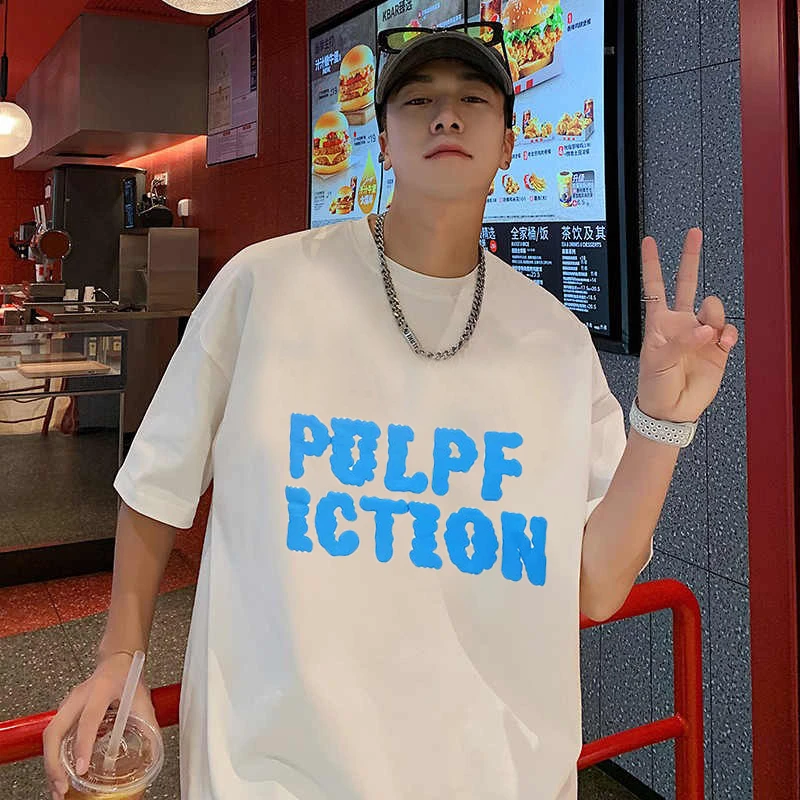 【9844】2025夏季新款青少年学生港风潮流帅气T恤圆领衣服