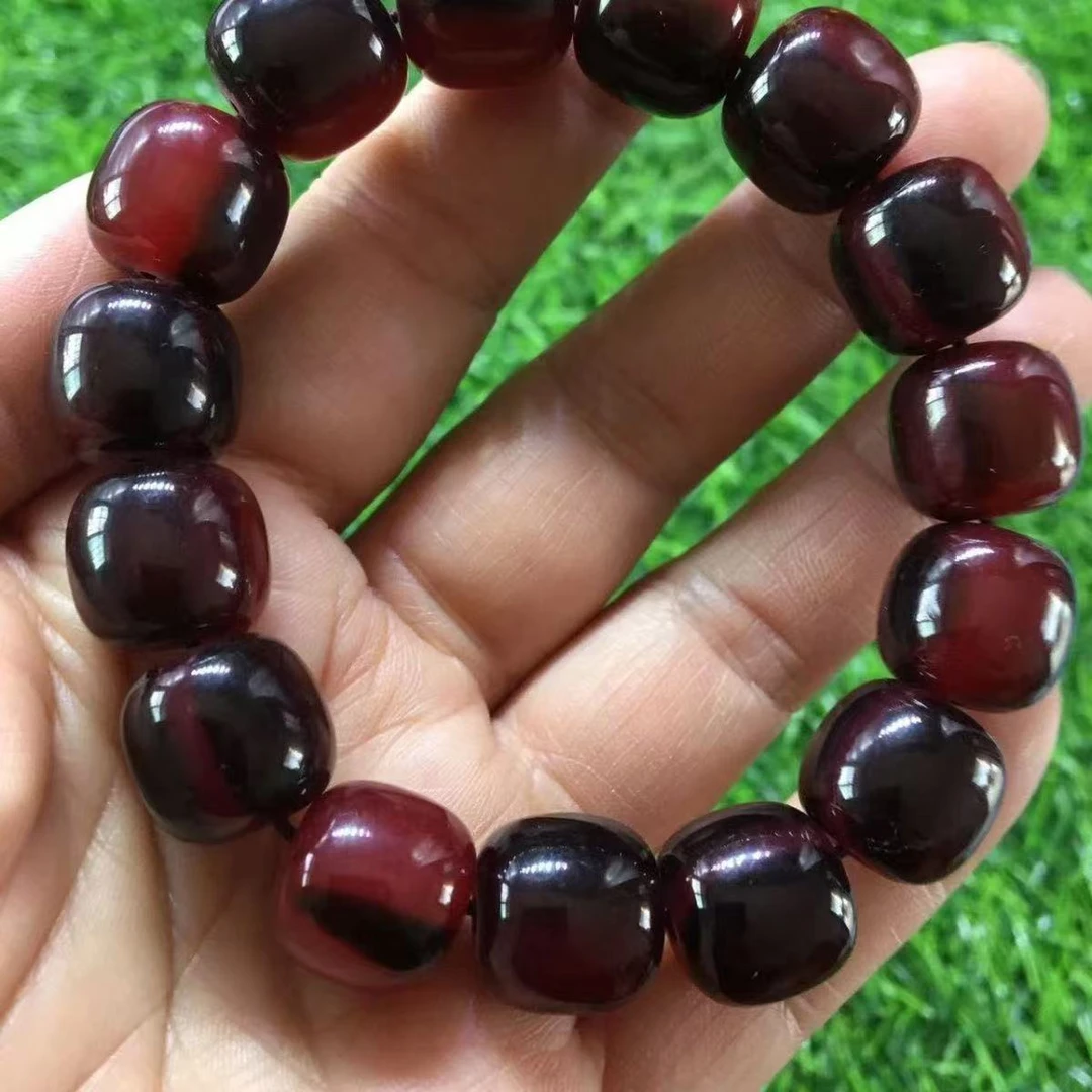 非金属木质手链 西藏牦牛角血丝牛角1.4老型桶珠