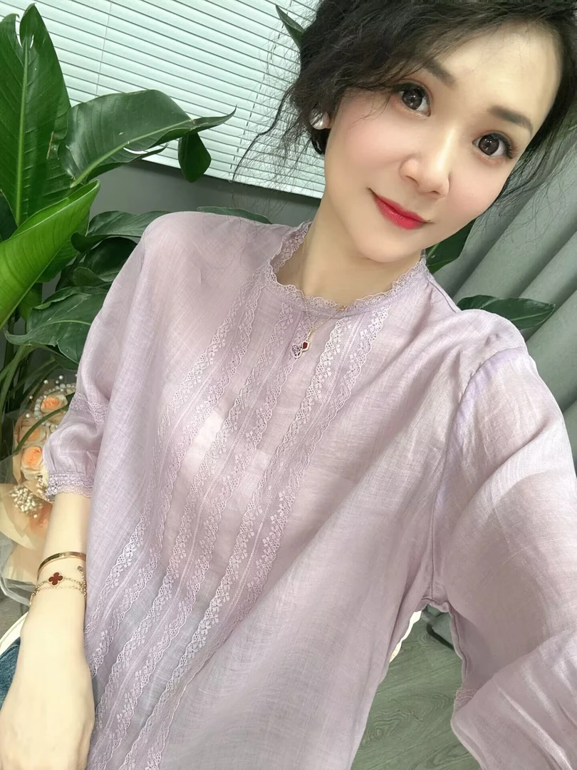 【苎麻上衣合集】高品质夏季新款苎麻短袖百搭上衣女（601-650）