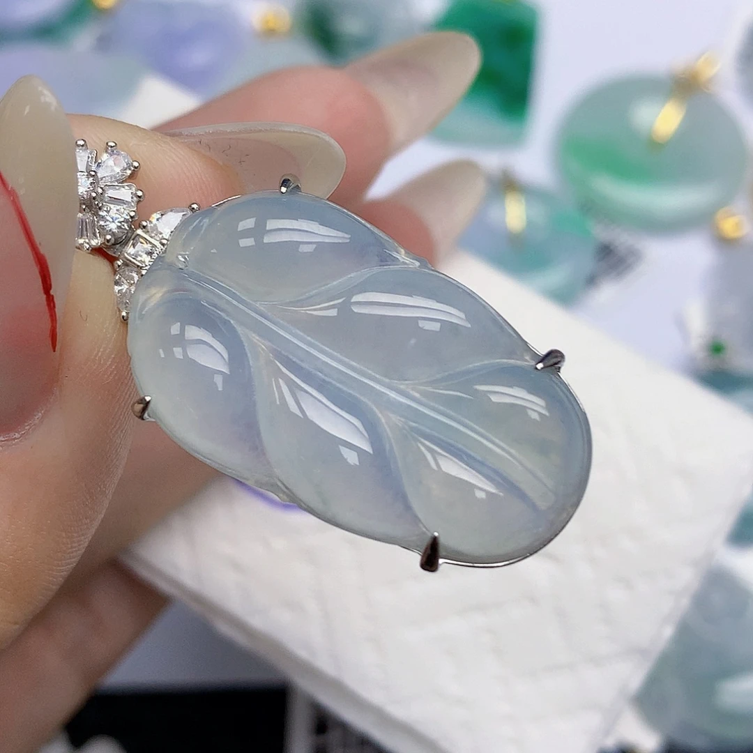 翡翠银S925镶嵌颈饰