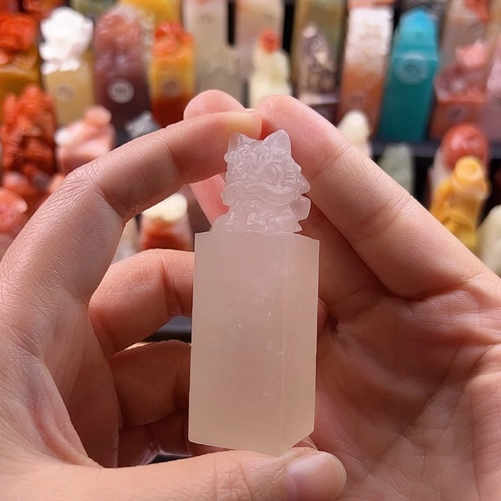 云南石印石手工定制2.1厘米，醒狮，包刻