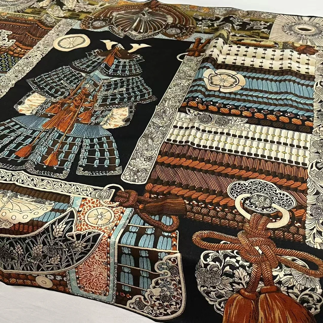 rx90丝毛方巾-红穗铠甲 88cm丝巾