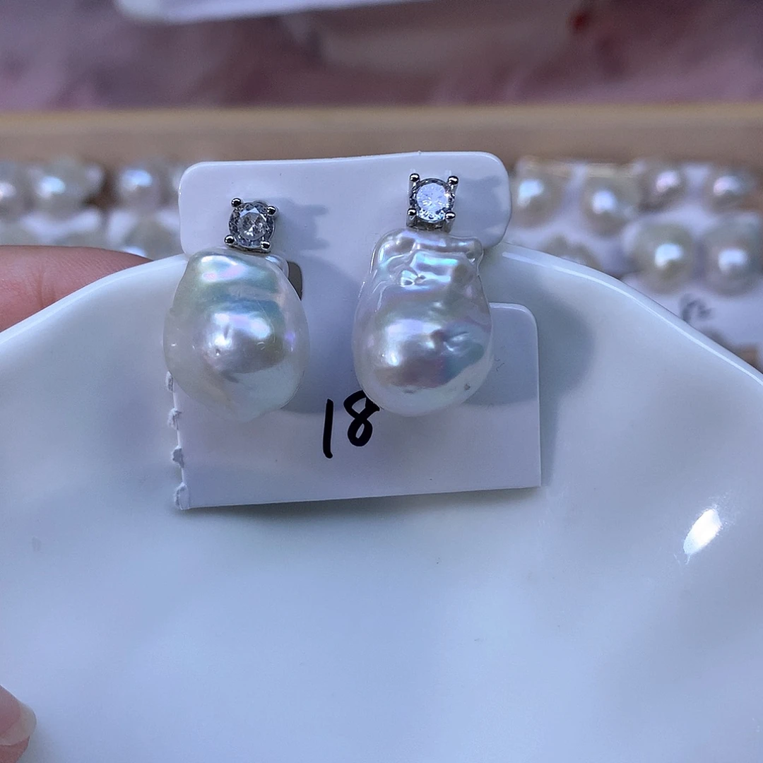 耳饰合金淡水珍珠特价耳钉18号