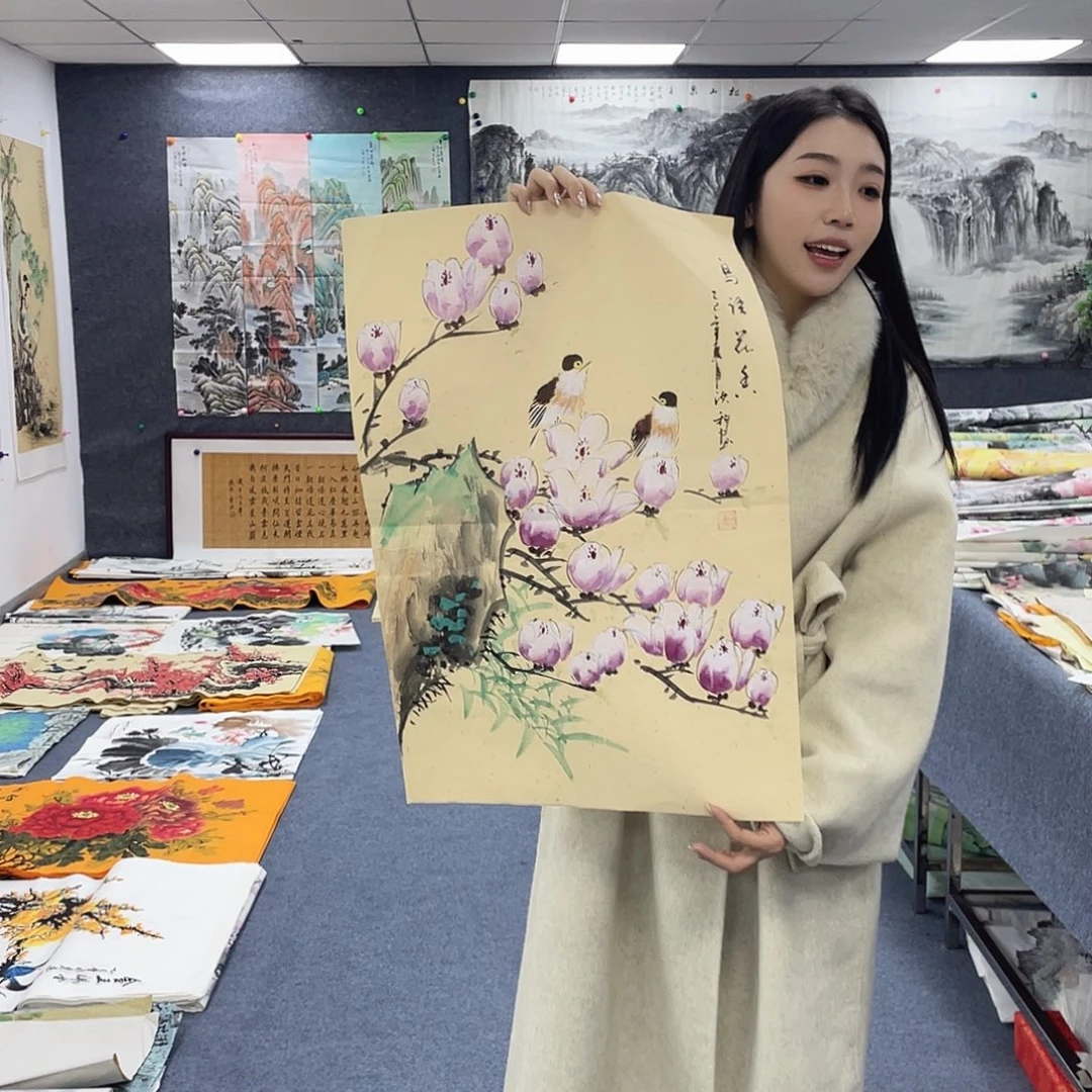 国画国画作品小姐姐放漏…