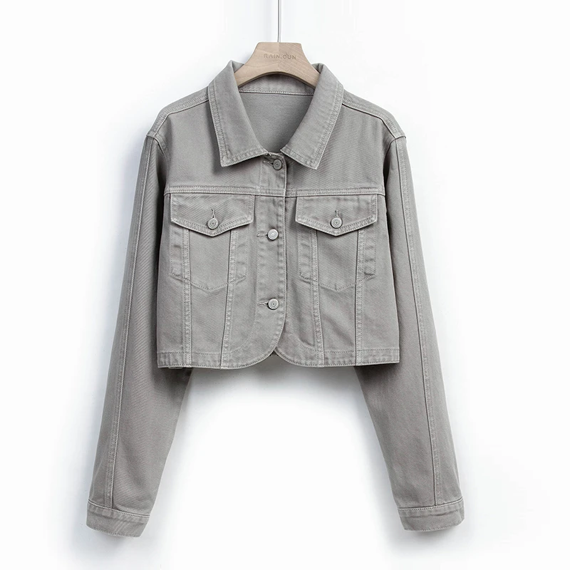 高级感复古牛仔外套女短款2025春秋新款宽松休闲夹克11515