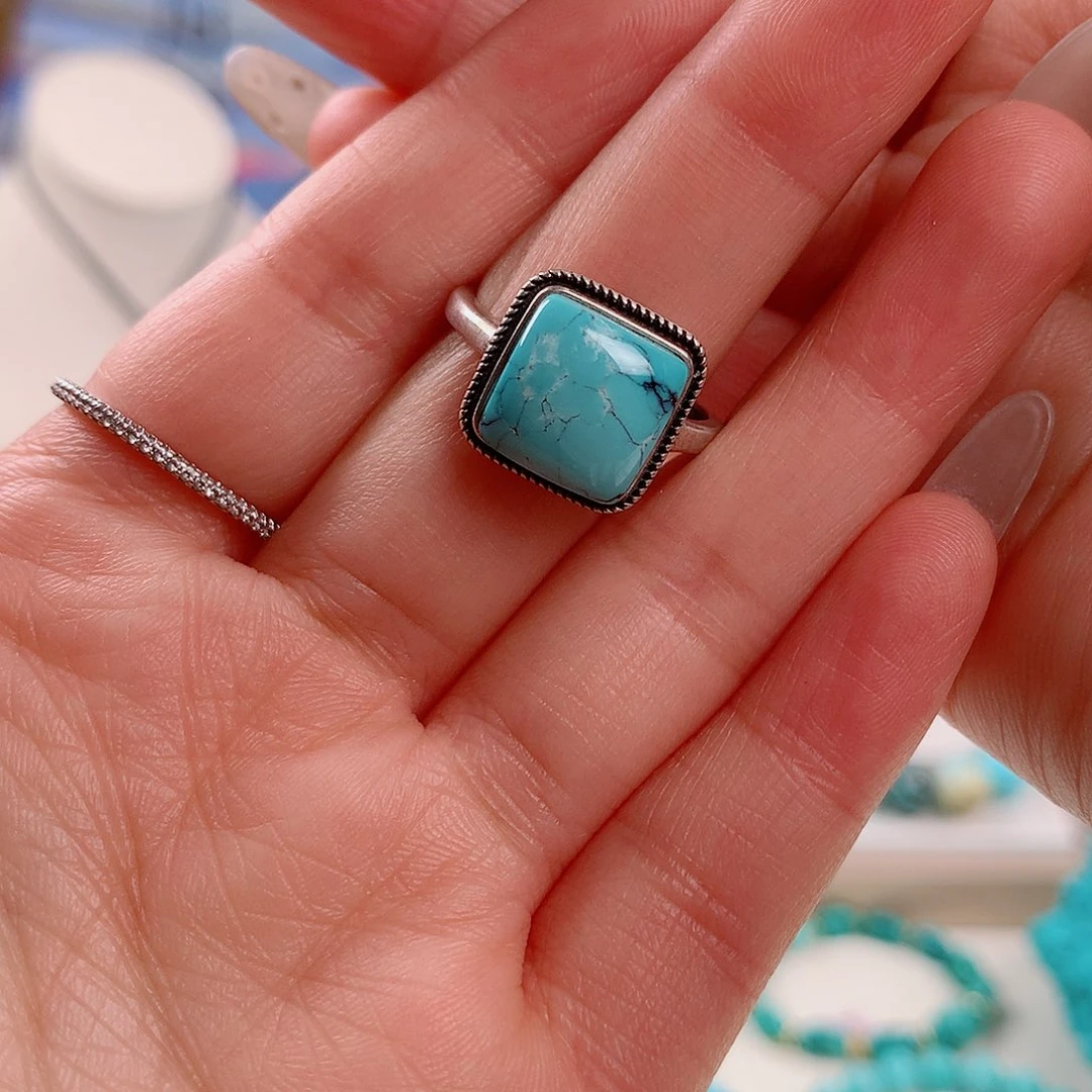 绿松石银S925镶嵌珠宝奇石