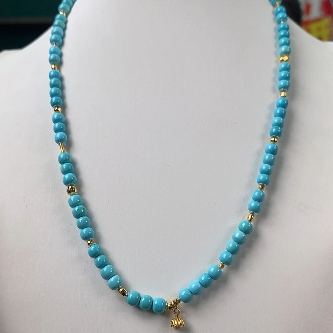 绿松石18K金镶嵌珠宝奇石