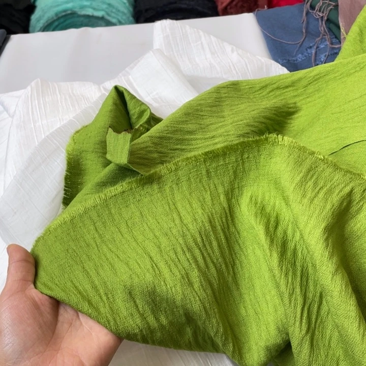 天丝（莱赛尔纤维）苹果绿棉麻1米