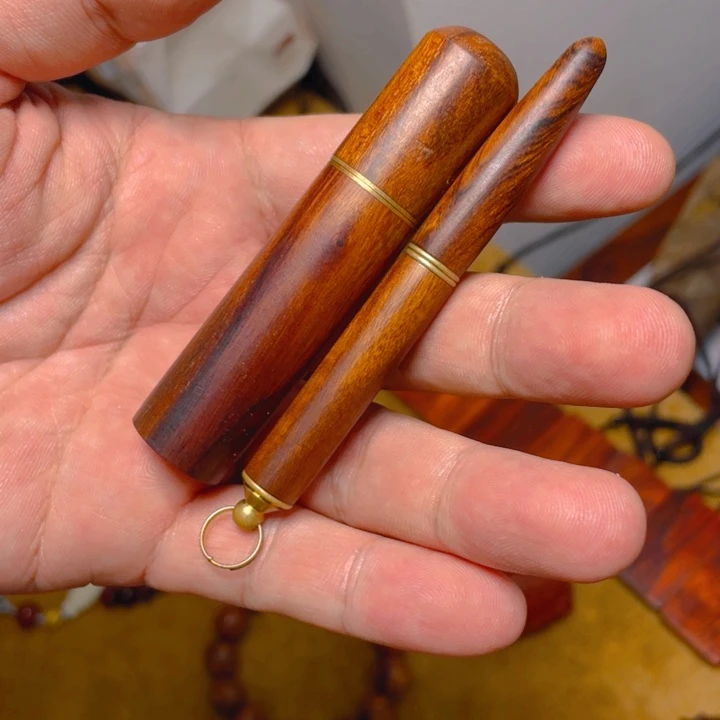 大果紫檀（缅甸花梨）其他牙签筒挖耳勺