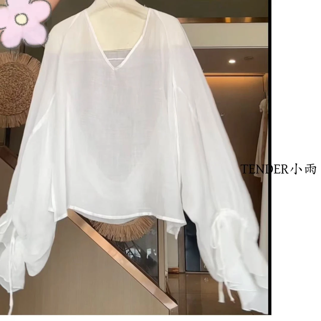 【衬衫】复古法式慵懒风重工苎麻衬衫Q767