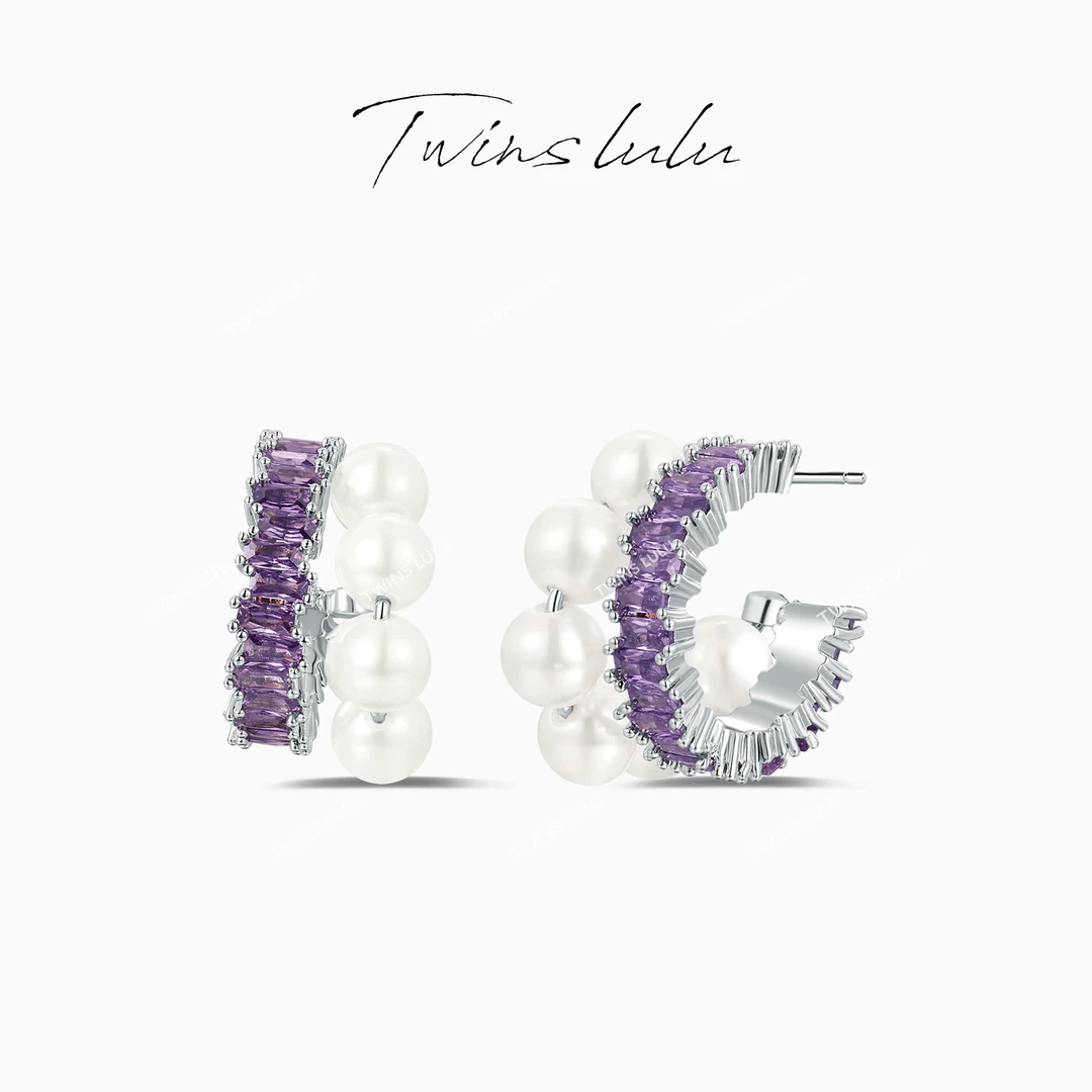 铜合金合成锆石耳饰  【官方正品】小众【葡萄园】珠珠耳环TSL1645