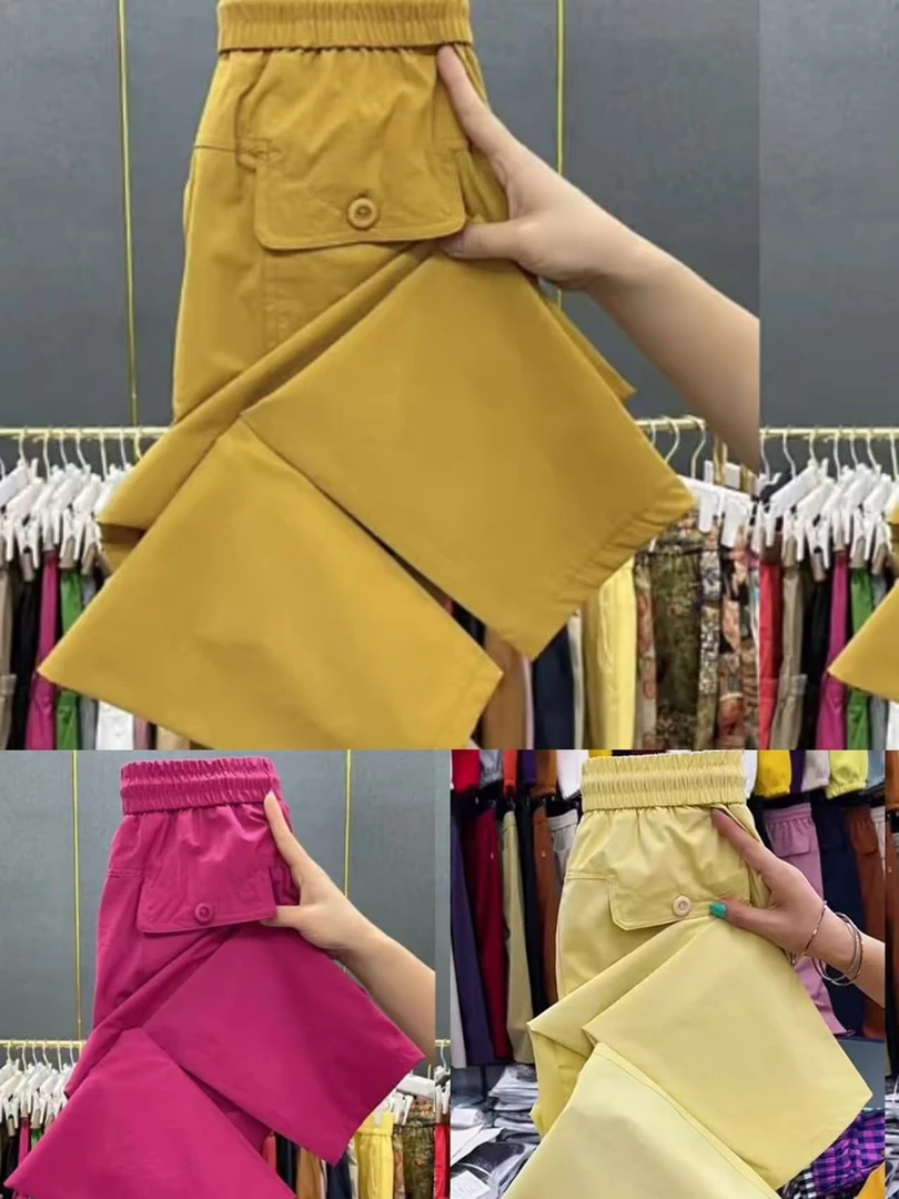 2779夏季新款高腰显瘦速干九分女款小脚哈伦休闲运动裤