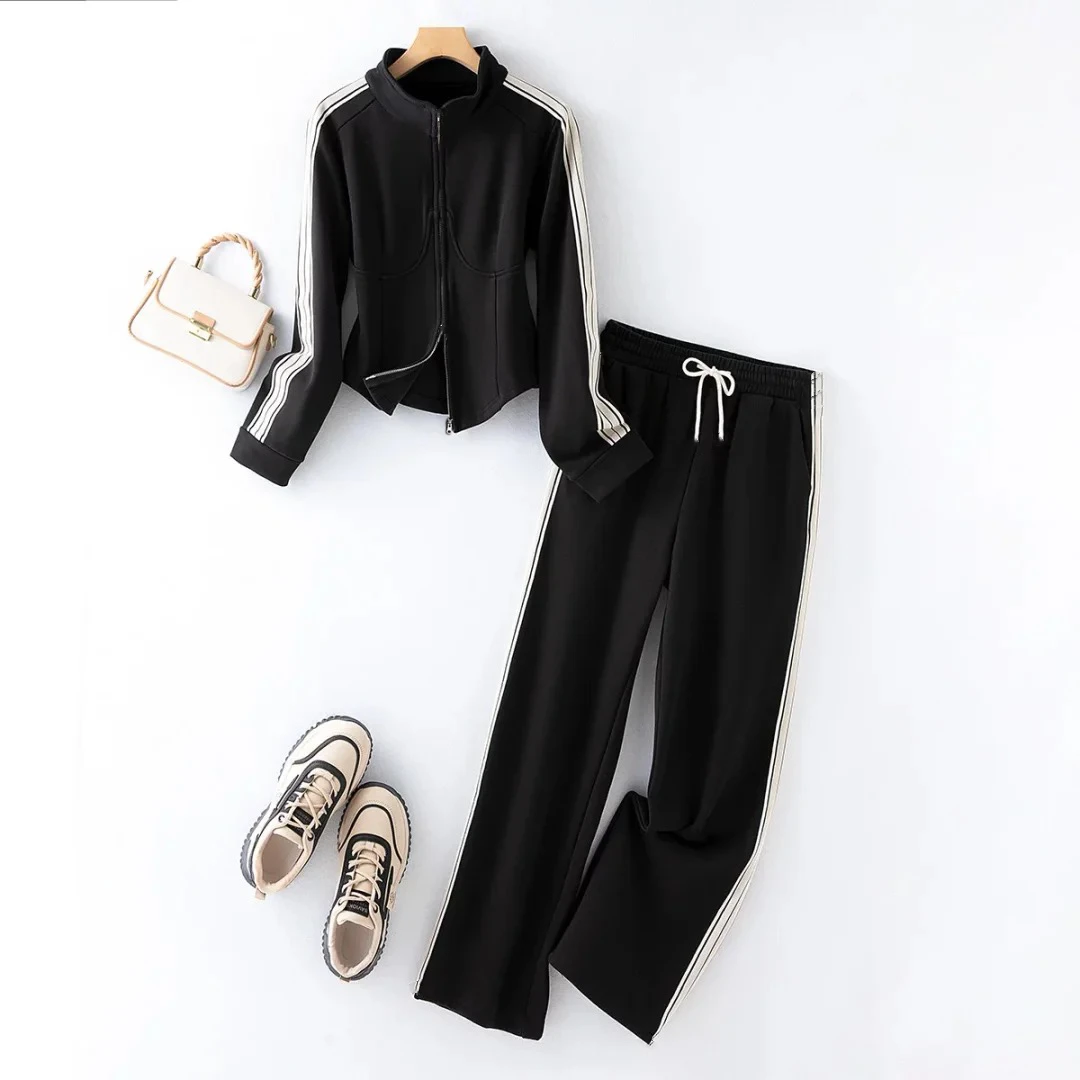 JIRUIMAN/吉瑞曼时尚休闲气质减龄外套搭直筒裤运动两件套TK516