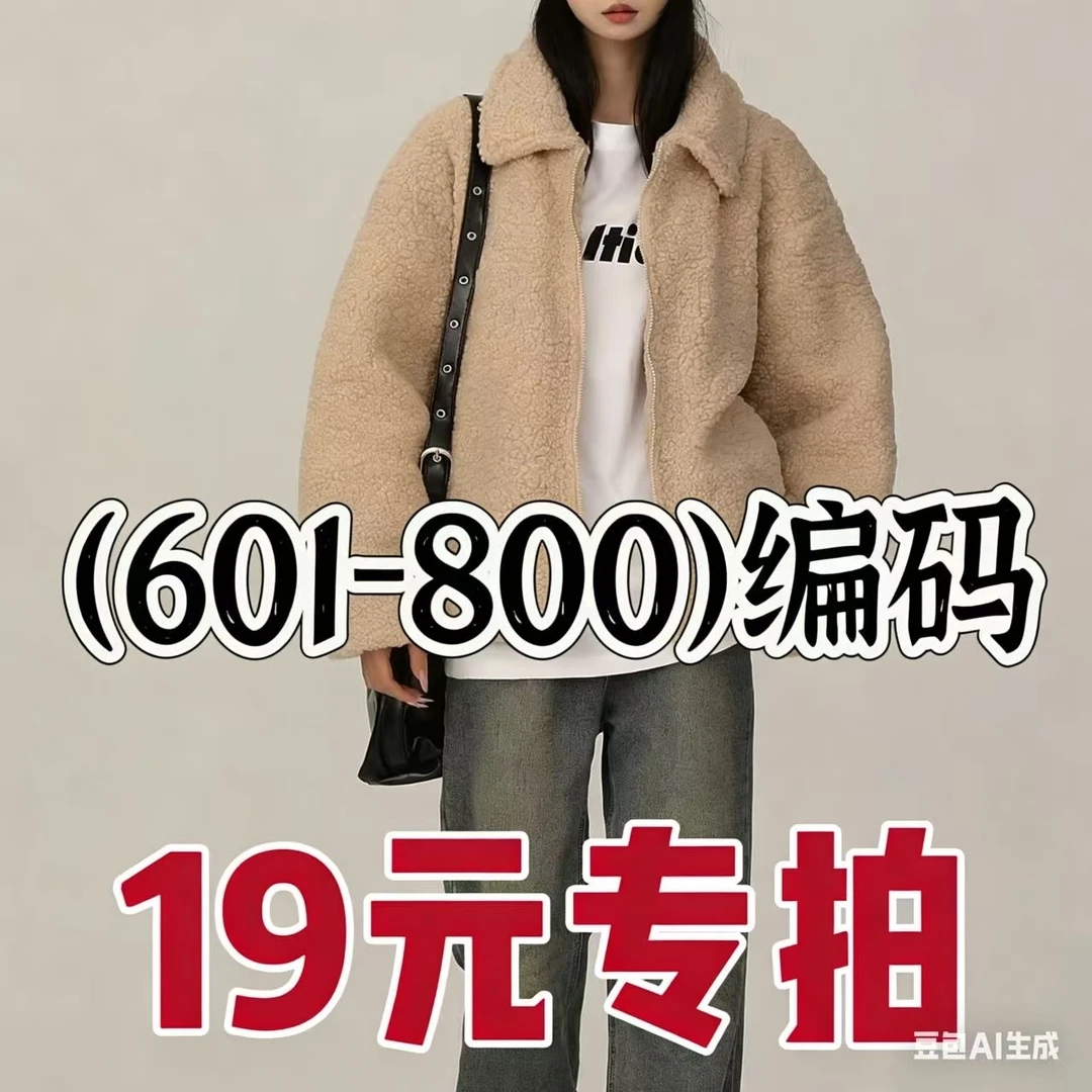 （601-800编码）拉链立领常规款女加绒时尚保暖长袖短外套潮流冬季