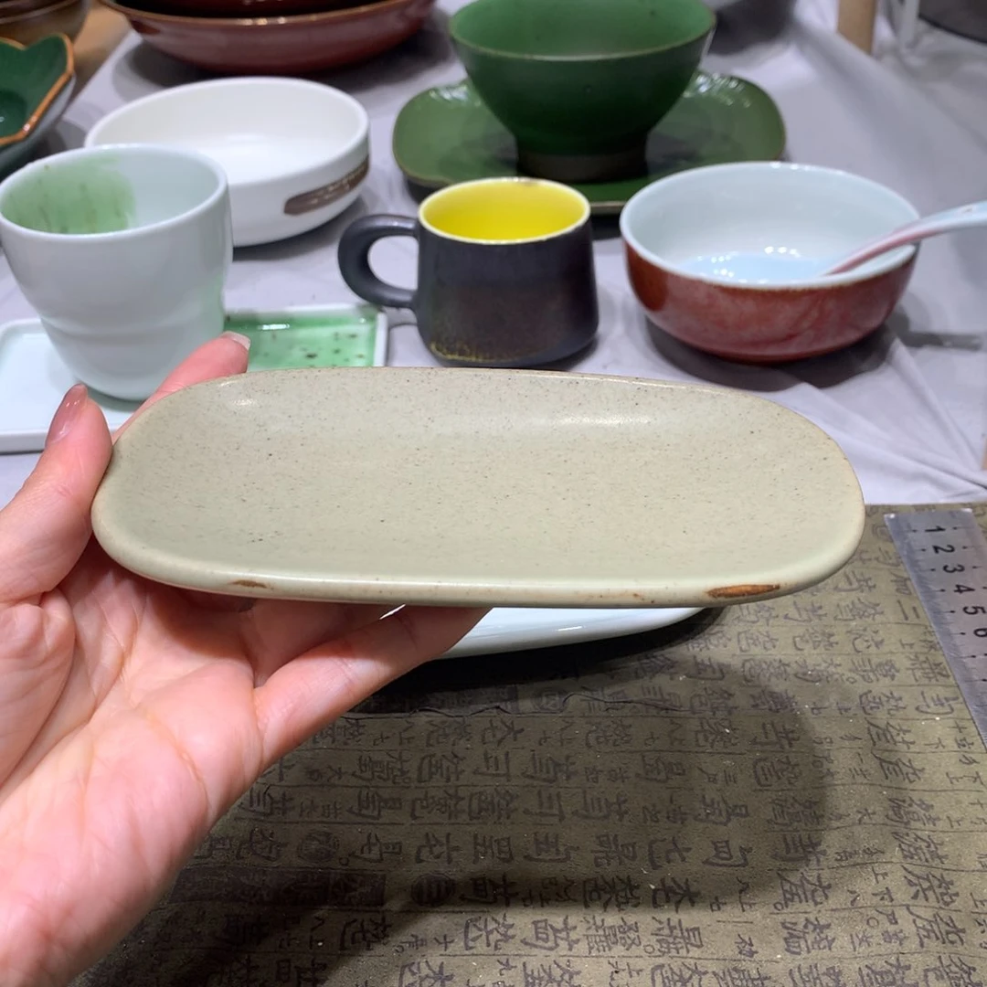 陶景德镇粗陶复古盘碗微瑕