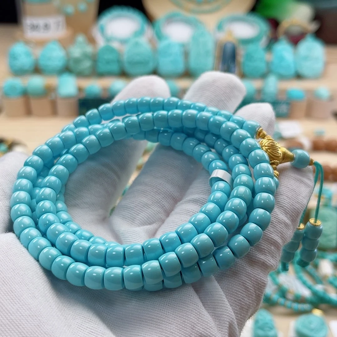 绿松石18K金镶嵌珠宝奇石