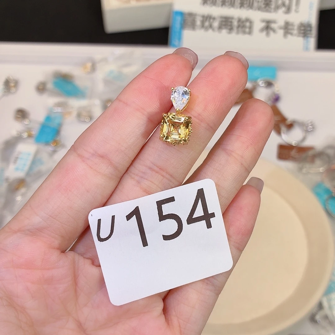 银S925镶嵌珠宝半成品水晶