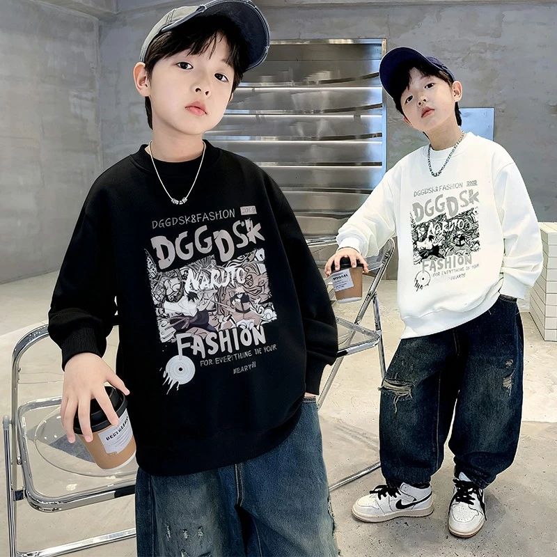 男童秋装卫衣2025新款儿童秋冬韩版卡通上衣中大童秋季痞帅男孩潮