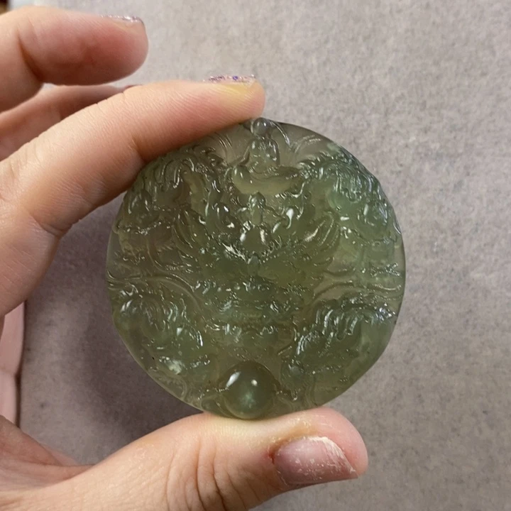 未镶嵌岫玉挂件吊坠